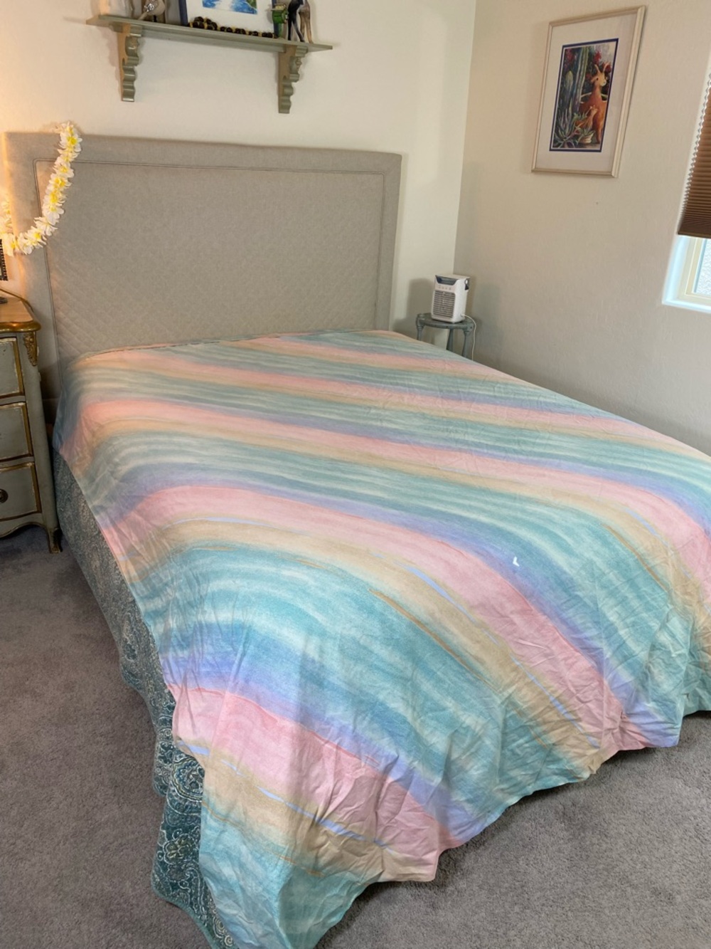 jcpenney Pastel Rainbow Vintage Flat sheet